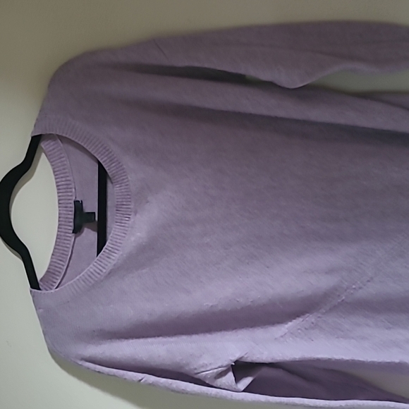 J. Crew Tie-Waist Boatneck Sweater Black Wool Blend Iight purple Size Medium - Picture 6 of 13